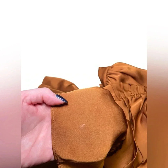 Ramy Brook Camilla Copper Satin Cowl Neck Mini Dress Size 2 NWT - Picture 7 of 9